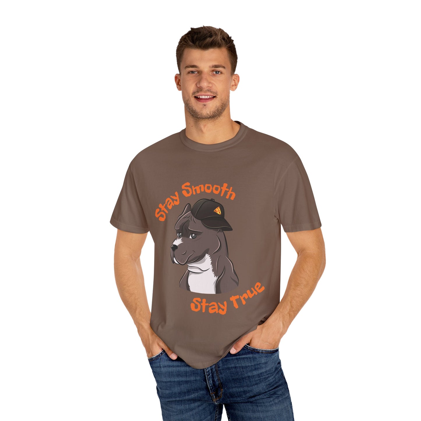 “Stay Smooth, Stay True” Pitbull - Unisex Garment-Dyed T-shirt