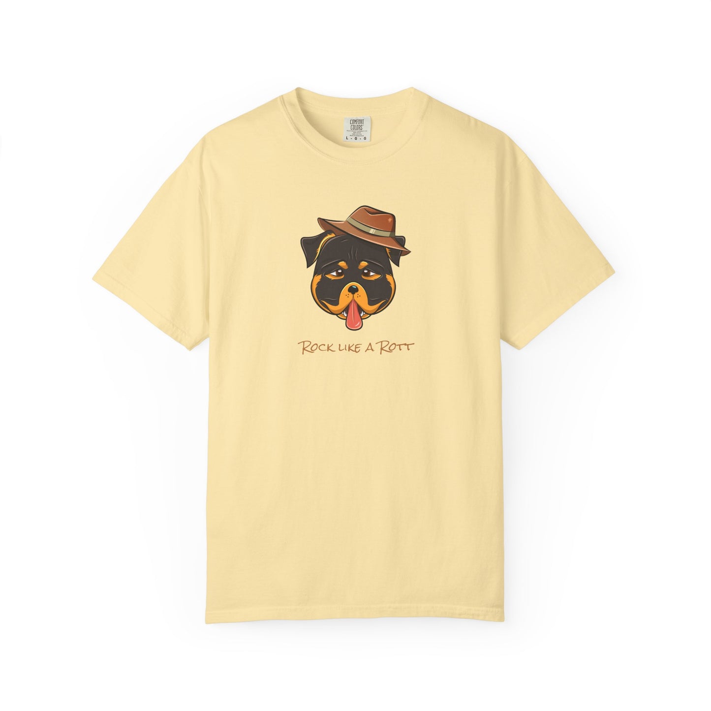 “Rock like a Rott” Rottweiler - Unisex Garment-Dyed T-shirt