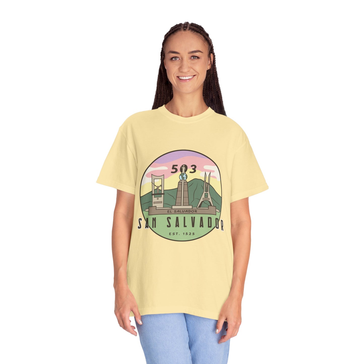 San Salvador 503 - El Salvador Unisex Garment-Dyed T-shirt