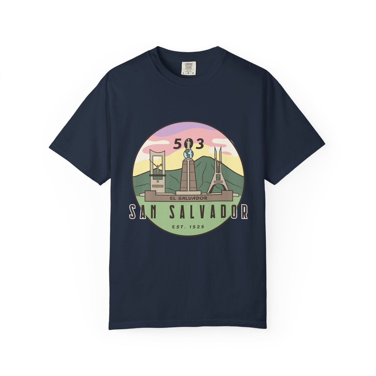 San Salvador 503 - El Salvador Unisex Garment-Dyed T-shirt