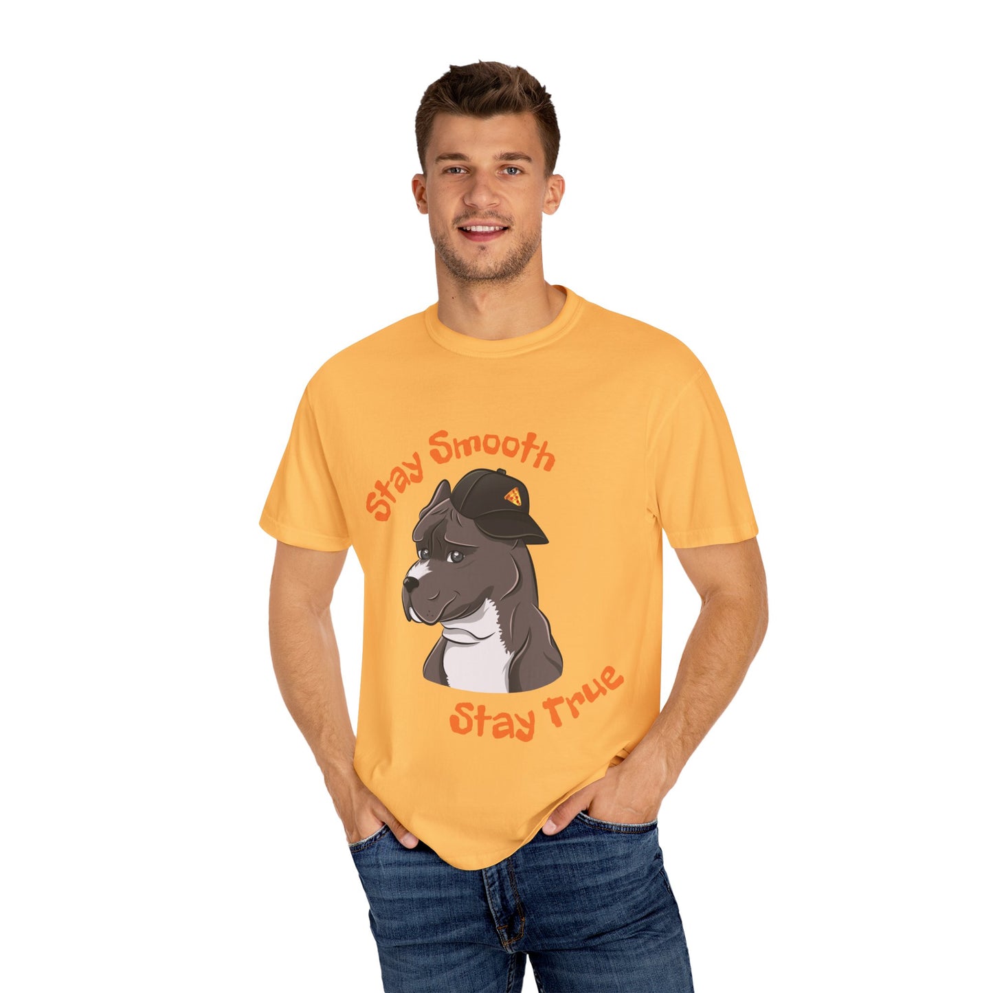 “Stay Smooth, Stay True” Pitbull - Unisex Garment-Dyed T-shirt