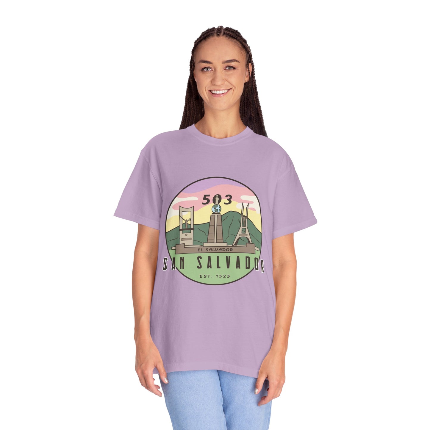 San Salvador 503 - El Salvador Unisex Garment-Dyed T-shirt