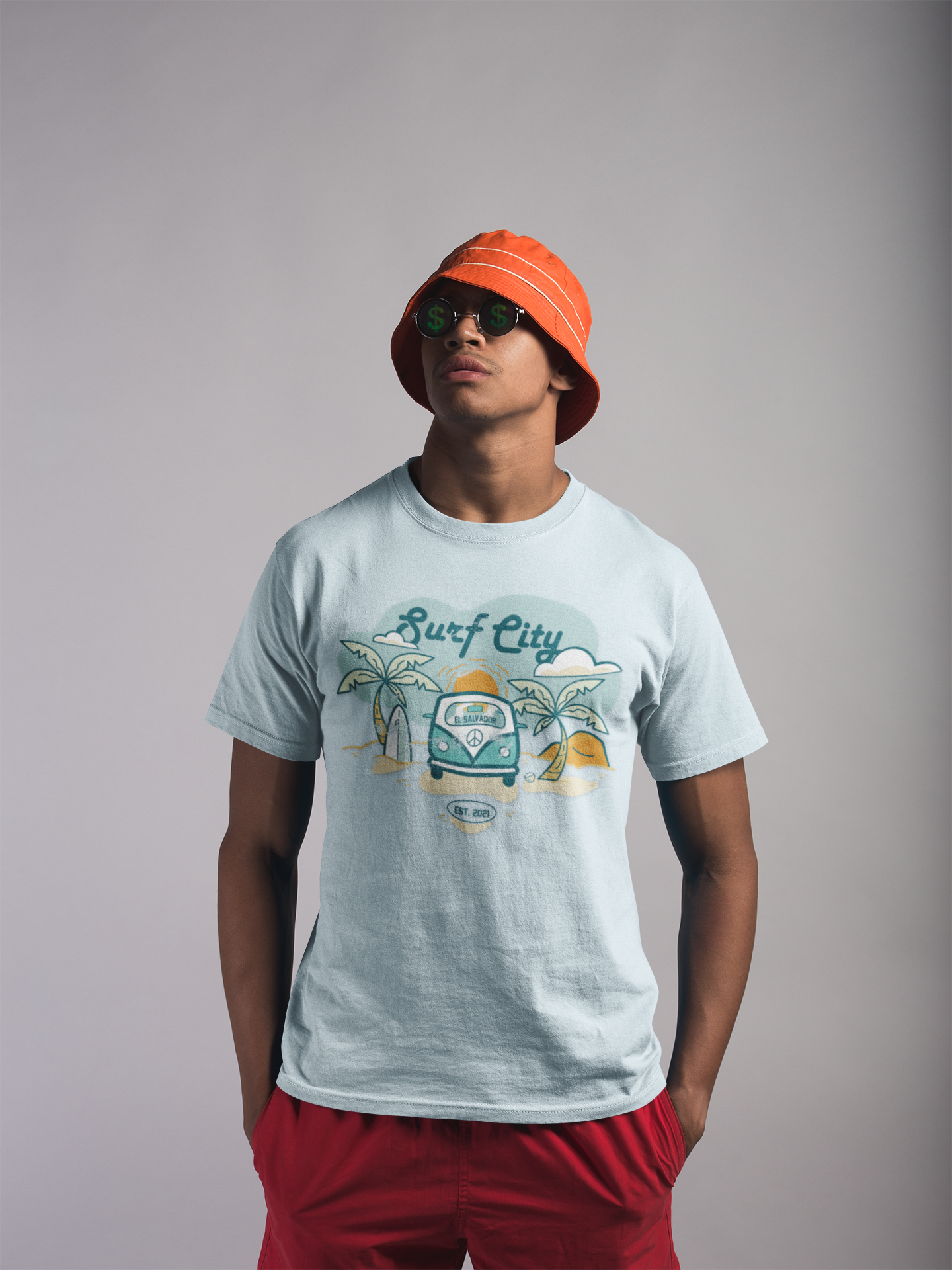 Surf City - El Salvador Unisex Garment-Dyed T-shirt