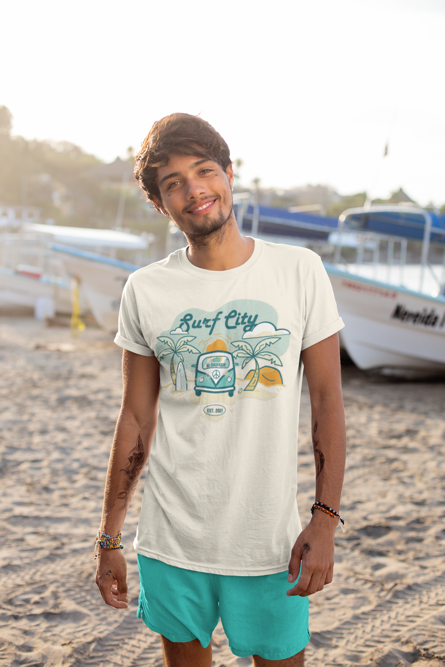 Surf City - El Salvador Unisex Garment-Dyed T-shirt