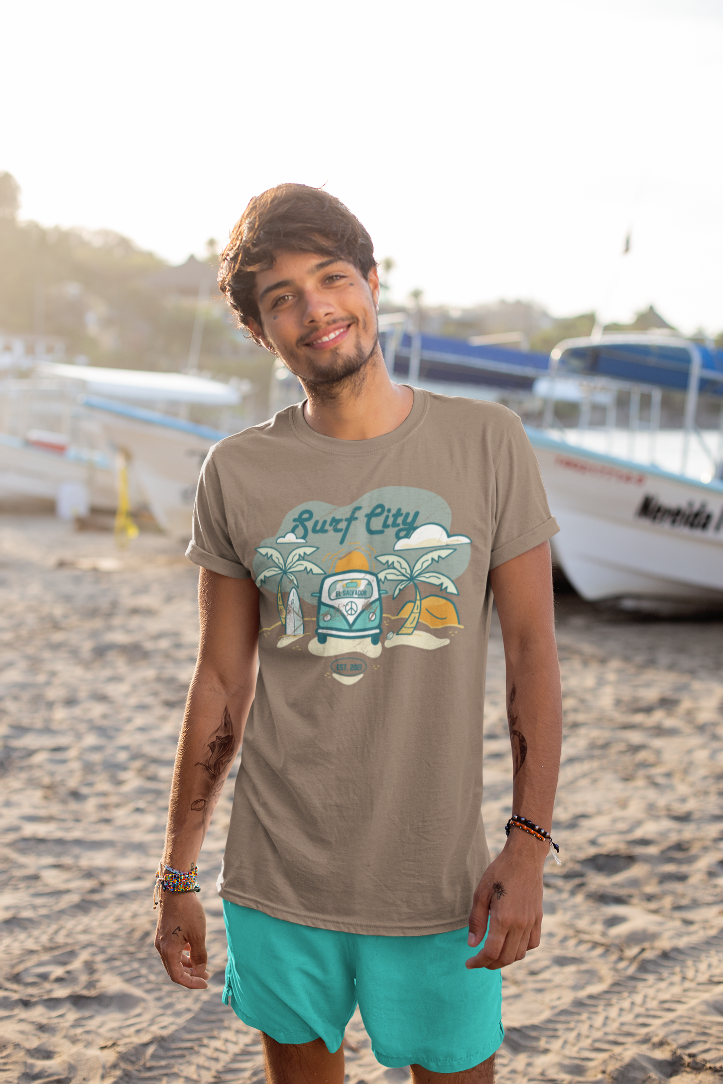 Surf City - El Salvador Unisex Garment-Dyed T-shirt