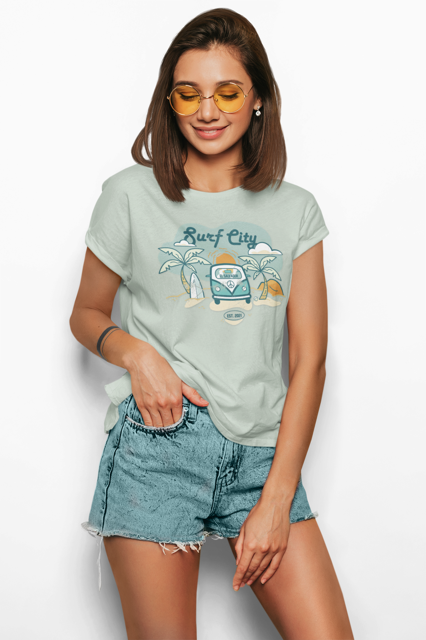 Surf City - El Salvador Unisex Garment-Dyed T-shirt
