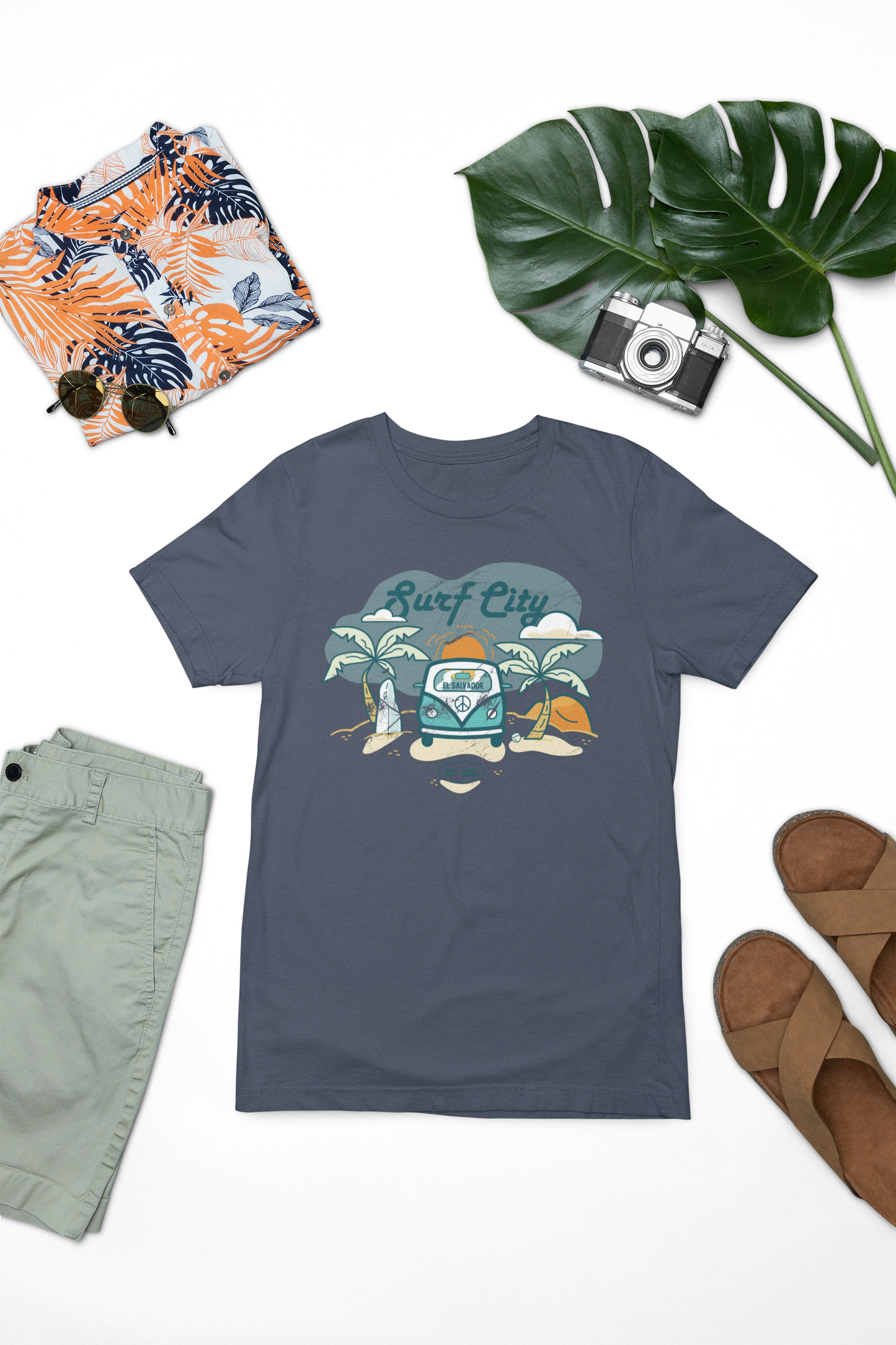 Surf City - El Salvador Unisex Garment-Dyed T-shirt