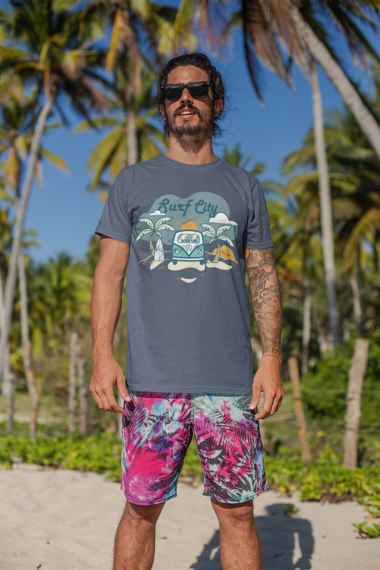 Surf City - El Salvador Unisex Garment-Dyed T-shirt