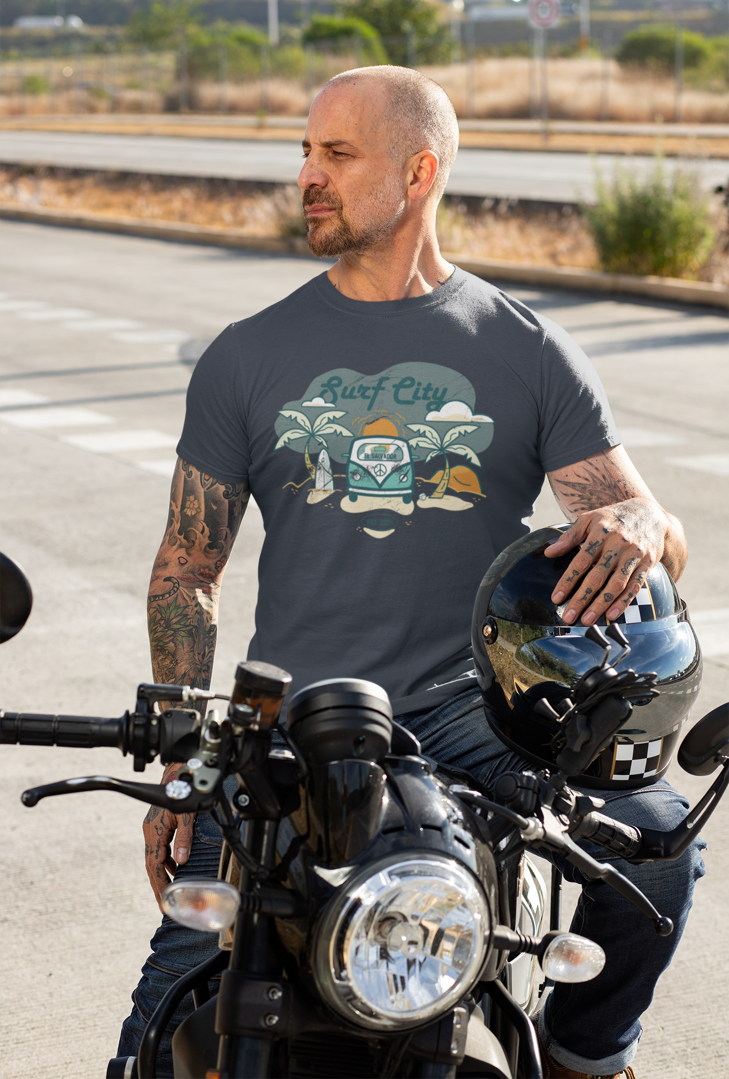 Surf City - El Salvador Unisex Garment-Dyed T-shirt