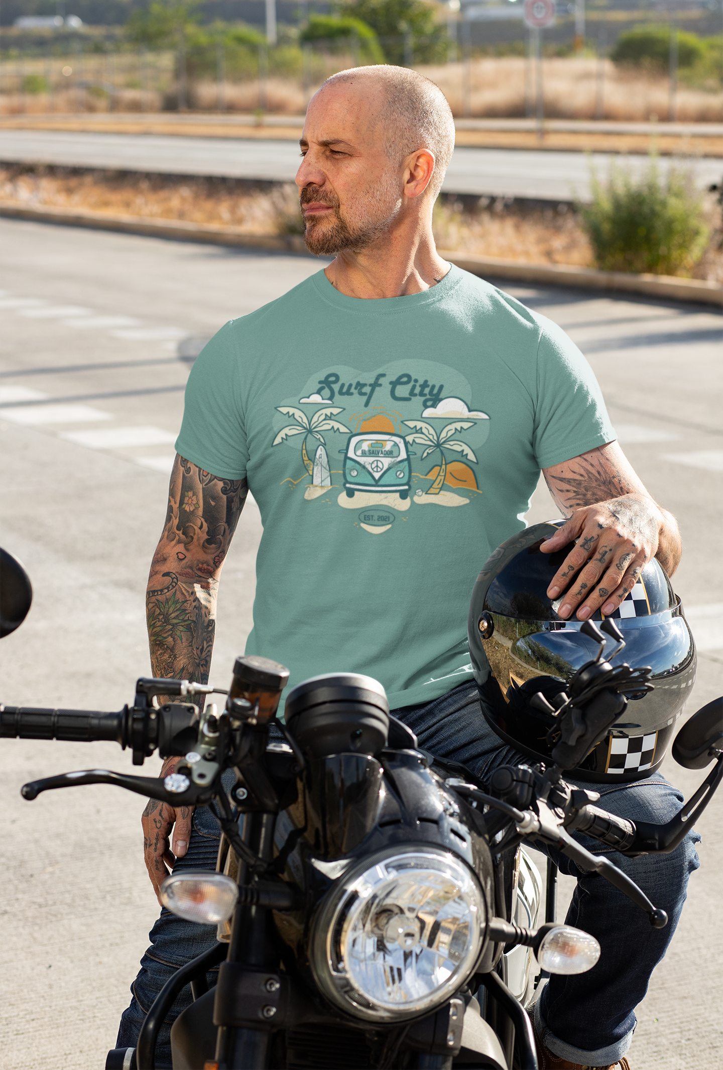 Surf City - El Salvador Unisex Garment-Dyed T-shirt