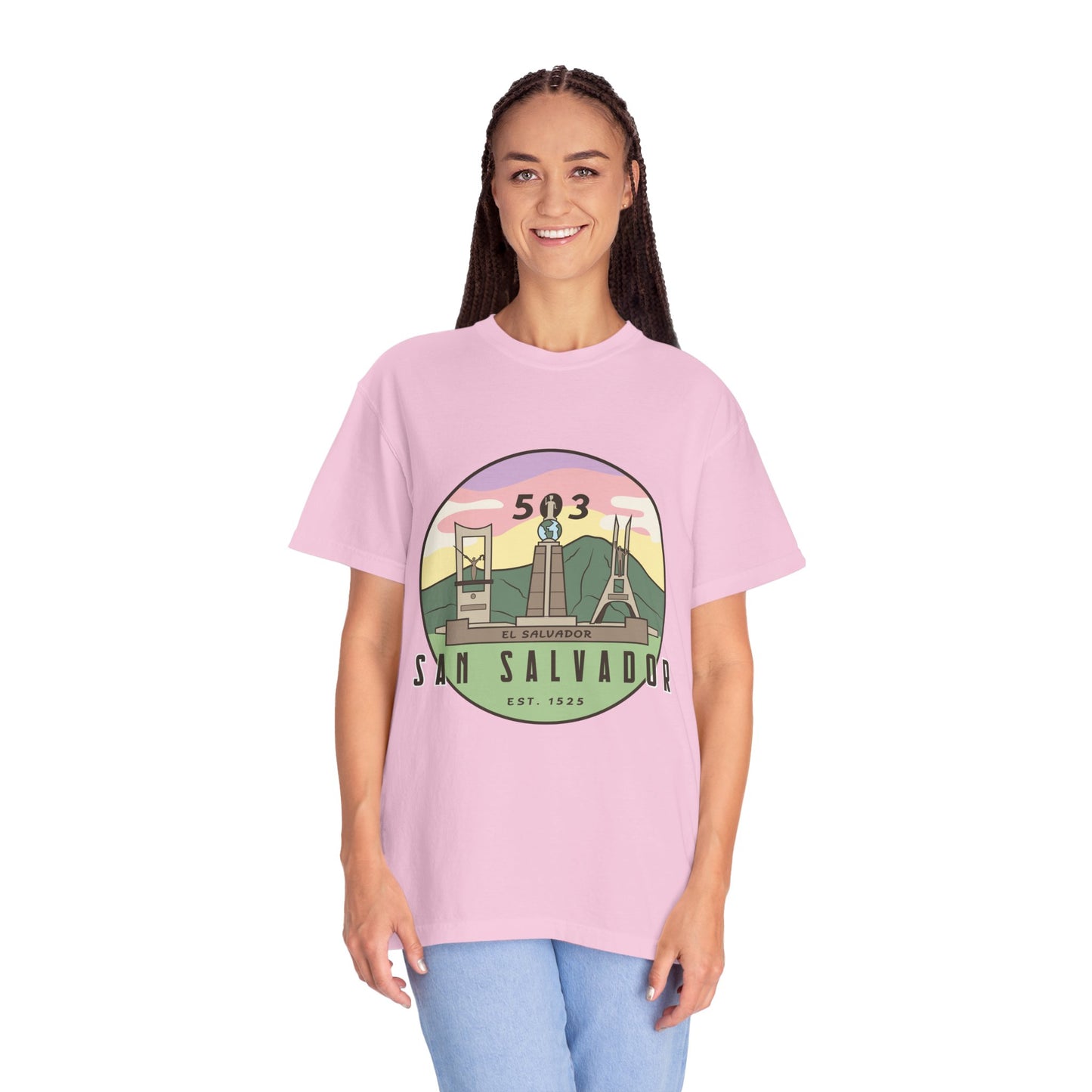 San Salvador 503 - El Salvador Unisex Garment-Dyed T-shirt