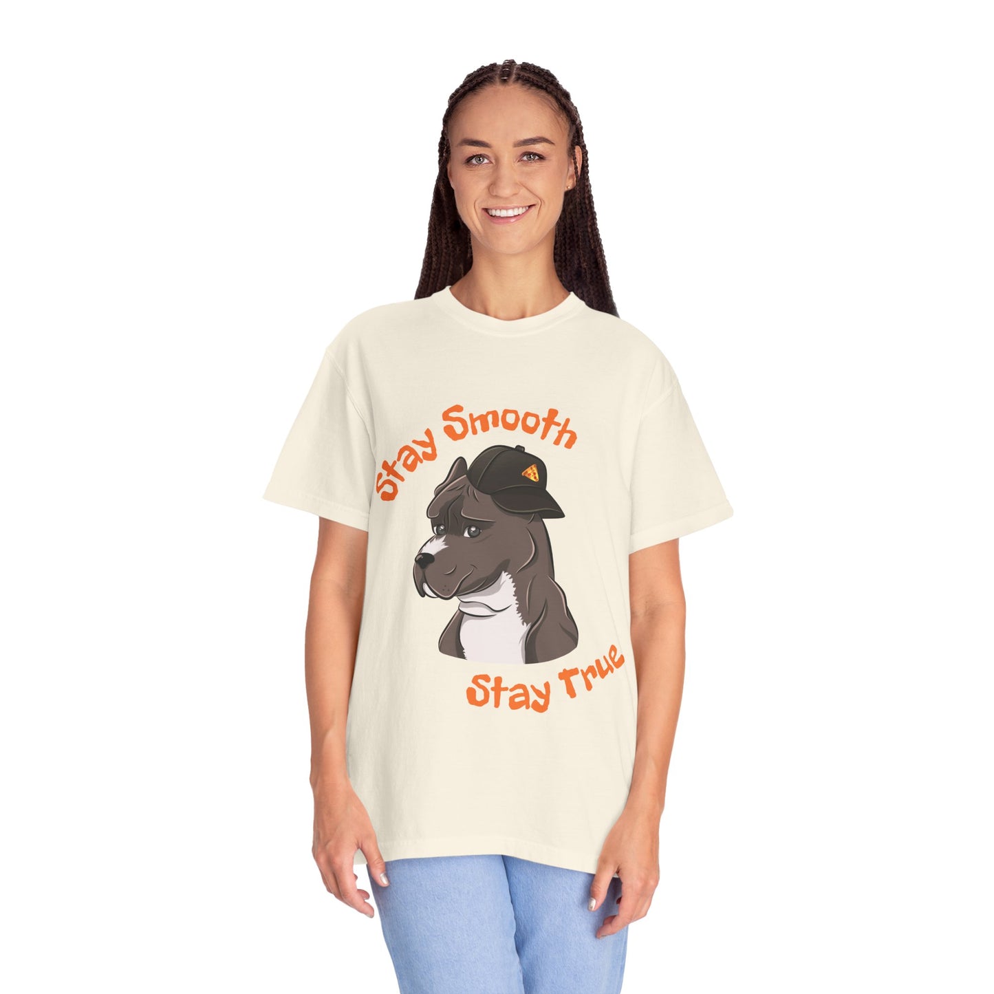 “Stay Smooth, Stay True” Pitbull - Unisex Garment-Dyed T-shirt