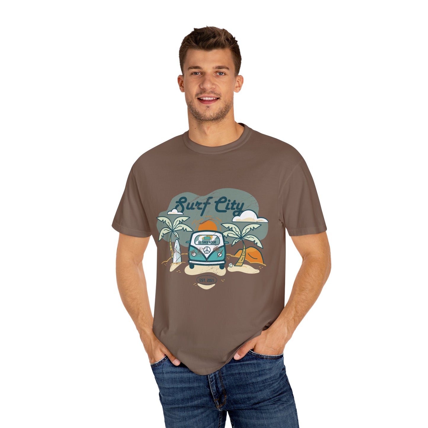 Surf City - El Salvador Unisex Garment-Dyed T-shirt