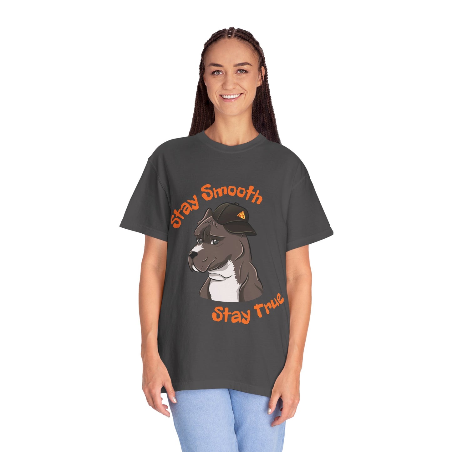 “Stay Smooth, Stay True” Pitbull - Unisex Garment-Dyed T-shirt
