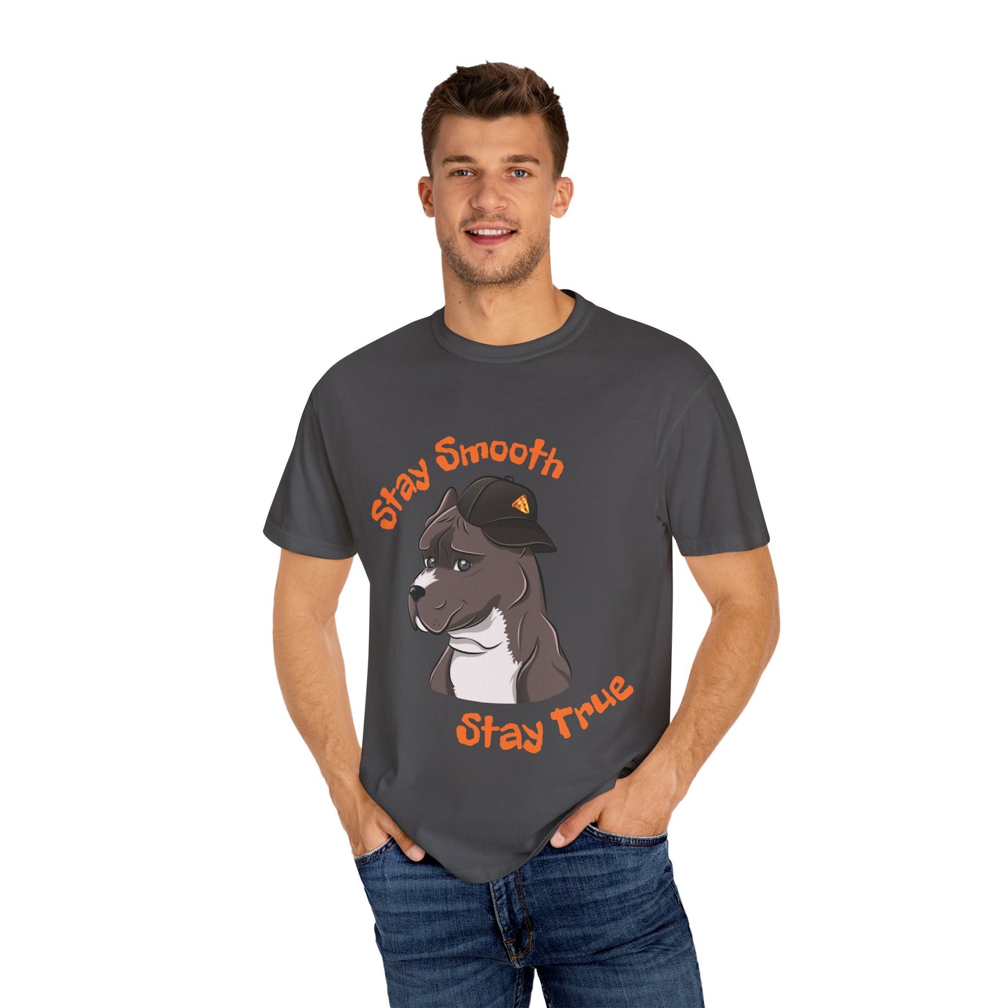 “Stay Smooth, Stay True” Pitbull - Unisex Garment-Dyed T-shirt