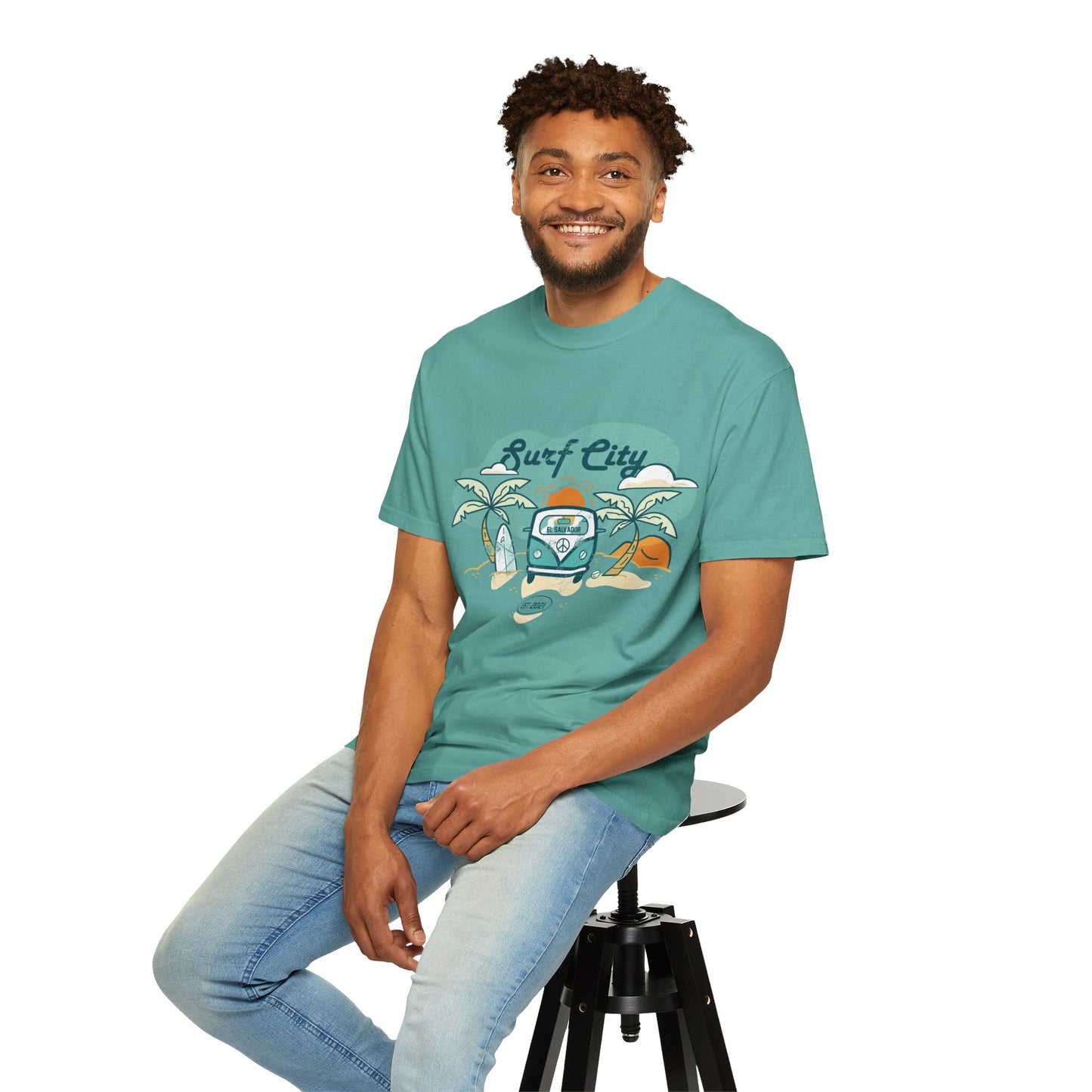 Surf City - El Salvador Unisex Garment-Dyed T-shirt