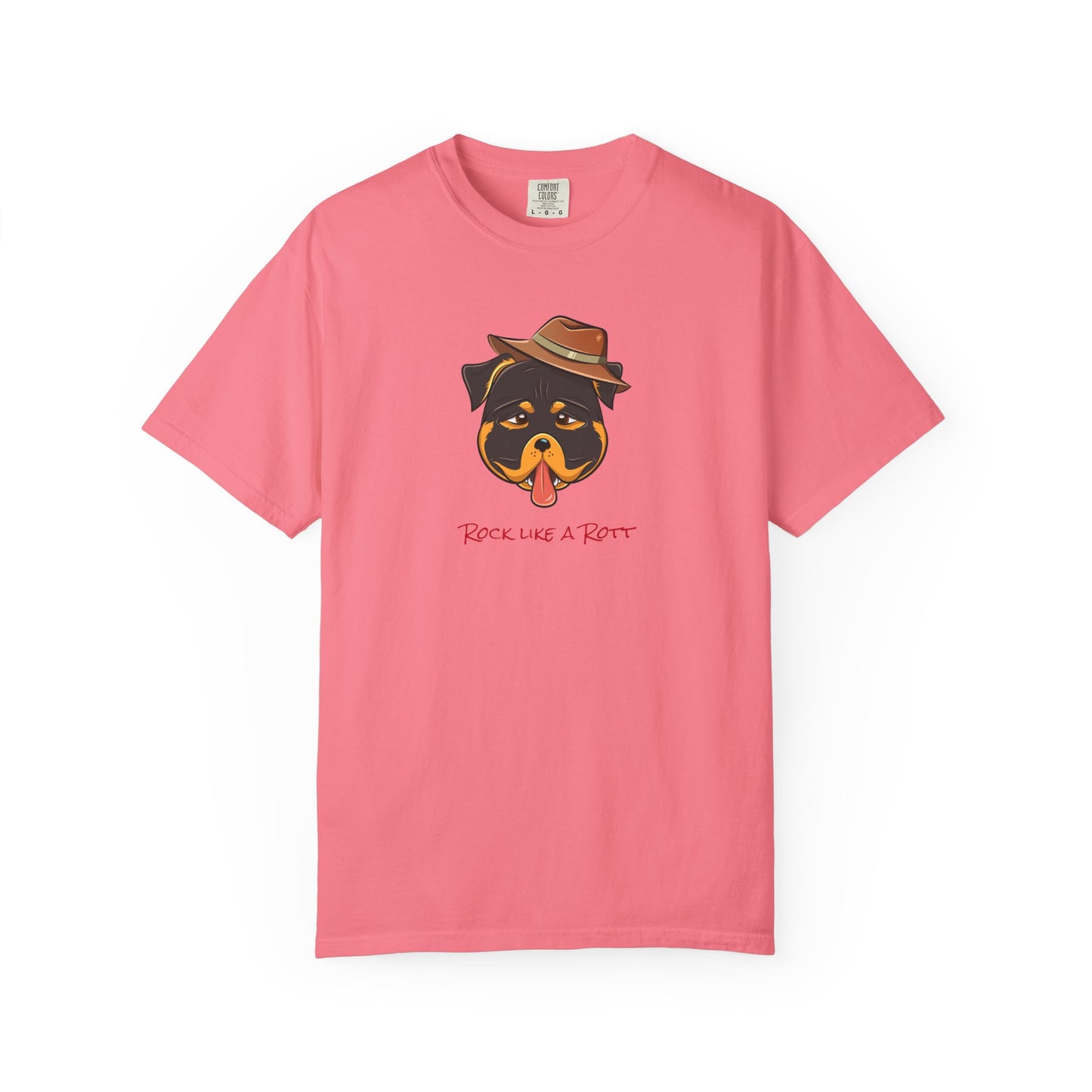 “Rock like a Rott” Rottweiler - Unisex Garment-Dyed T-shirt