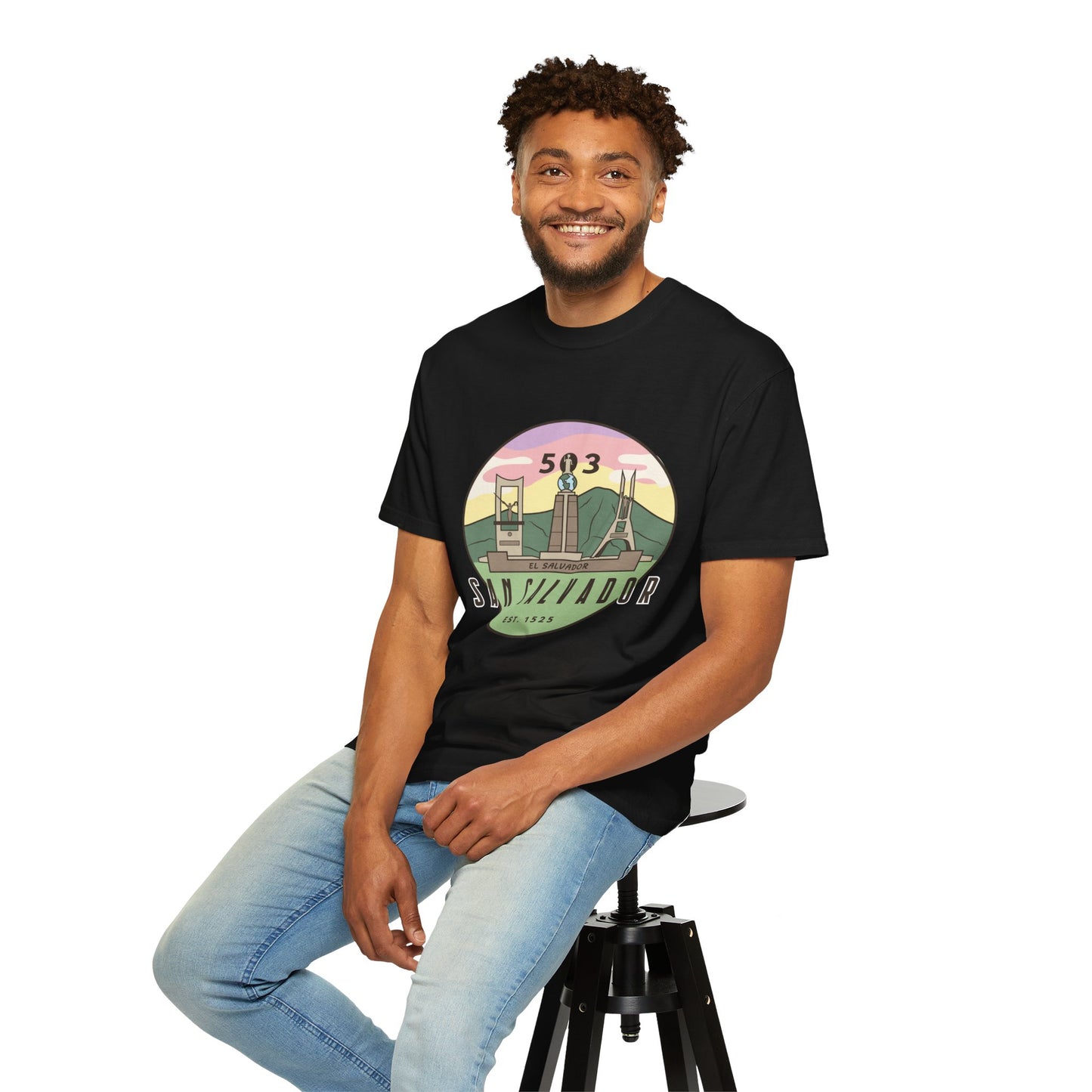 San Salvador 503 - El Salvador Unisex Garment-Dyed T-shirt