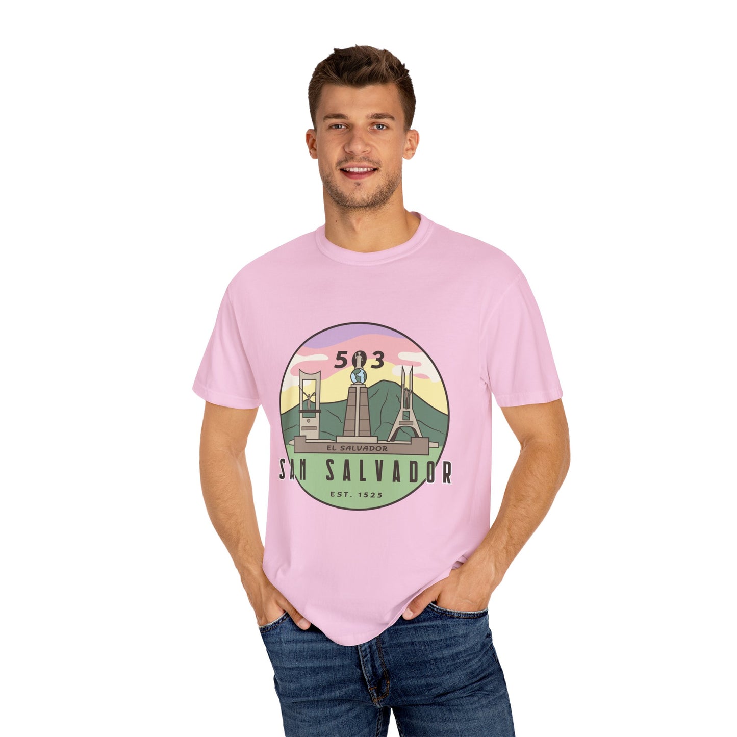 San Salvador 503 - El Salvador Unisex Garment-Dyed T-shirt