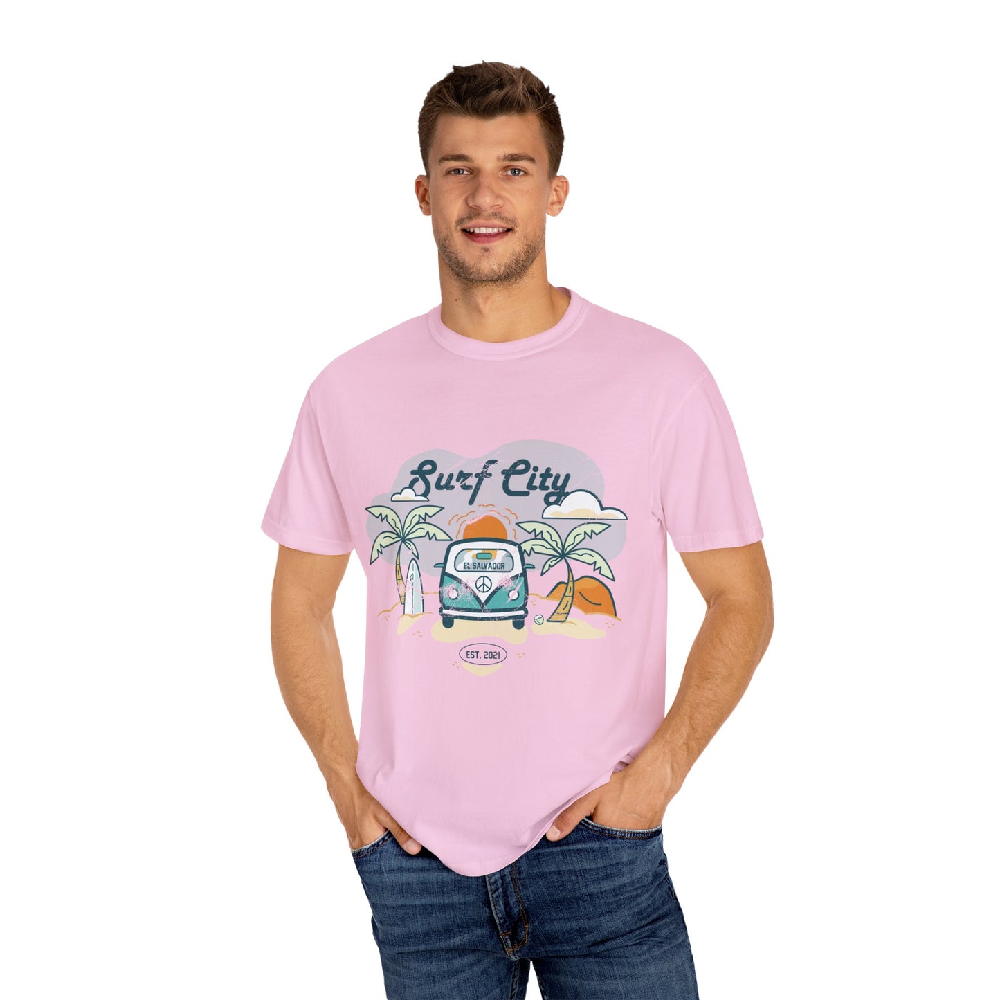 Surf City - El Salvador Unisex Garment-Dyed T-shirt
