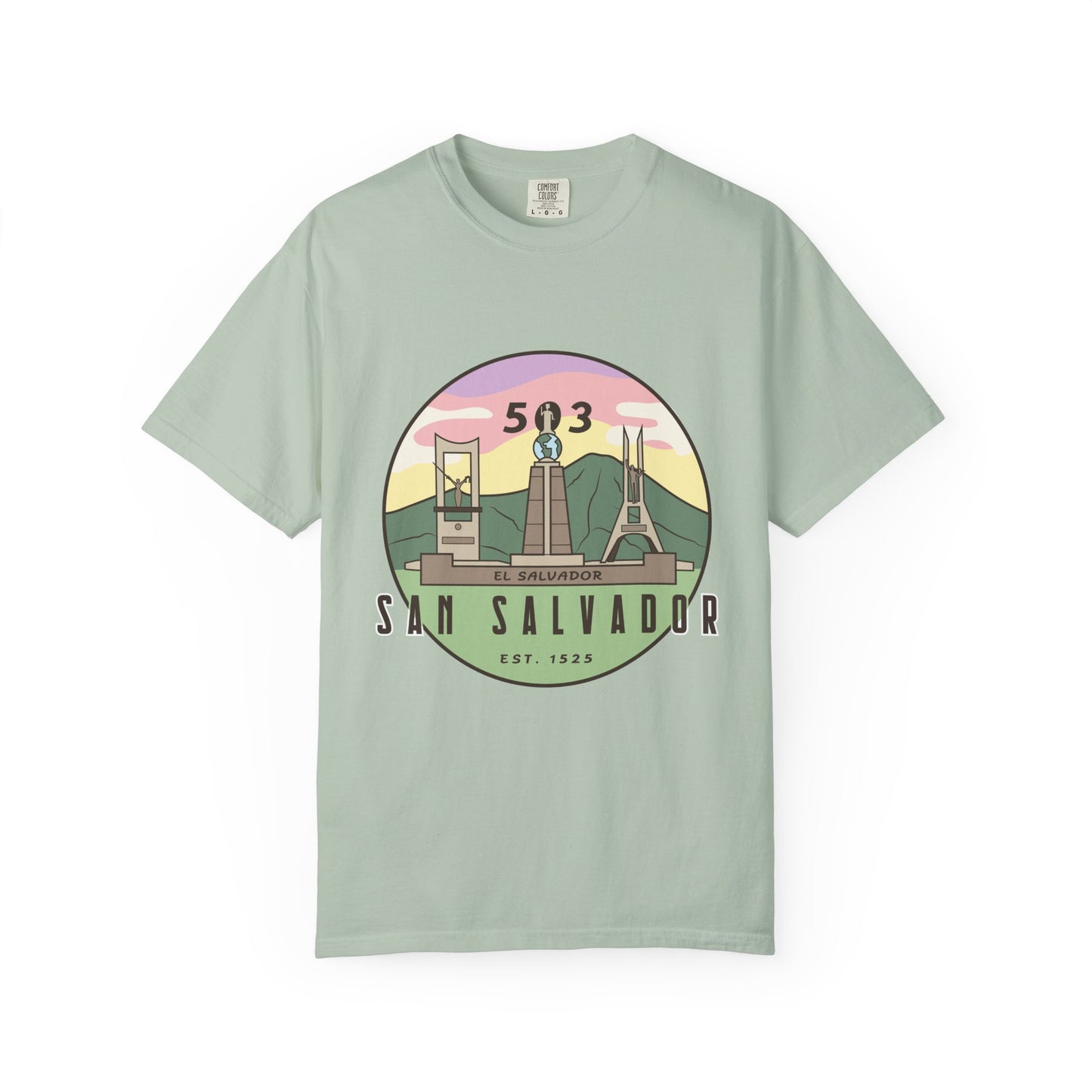 San Salvador 503 - El Salvador Unisex Garment-Dyed T-shirt