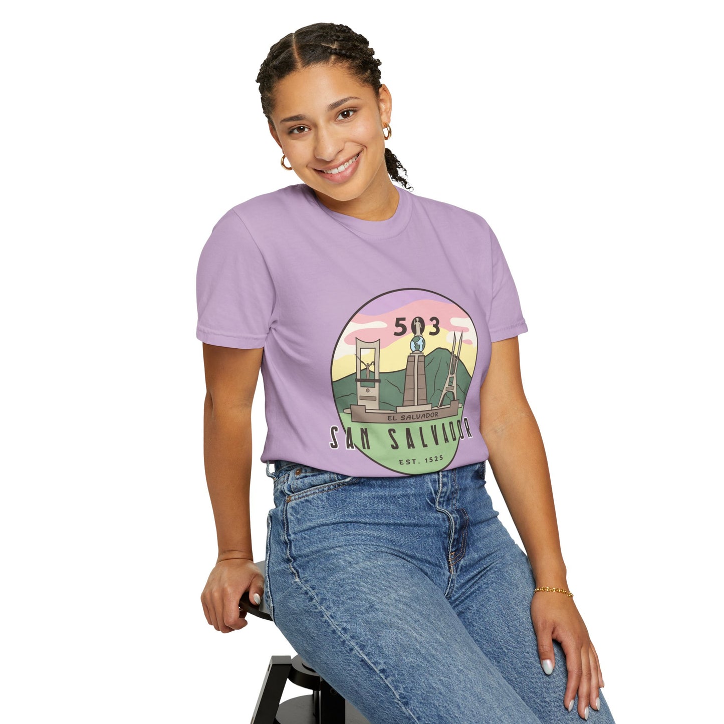 San Salvador 503 - El Salvador Unisex Garment-Dyed T-shirt
