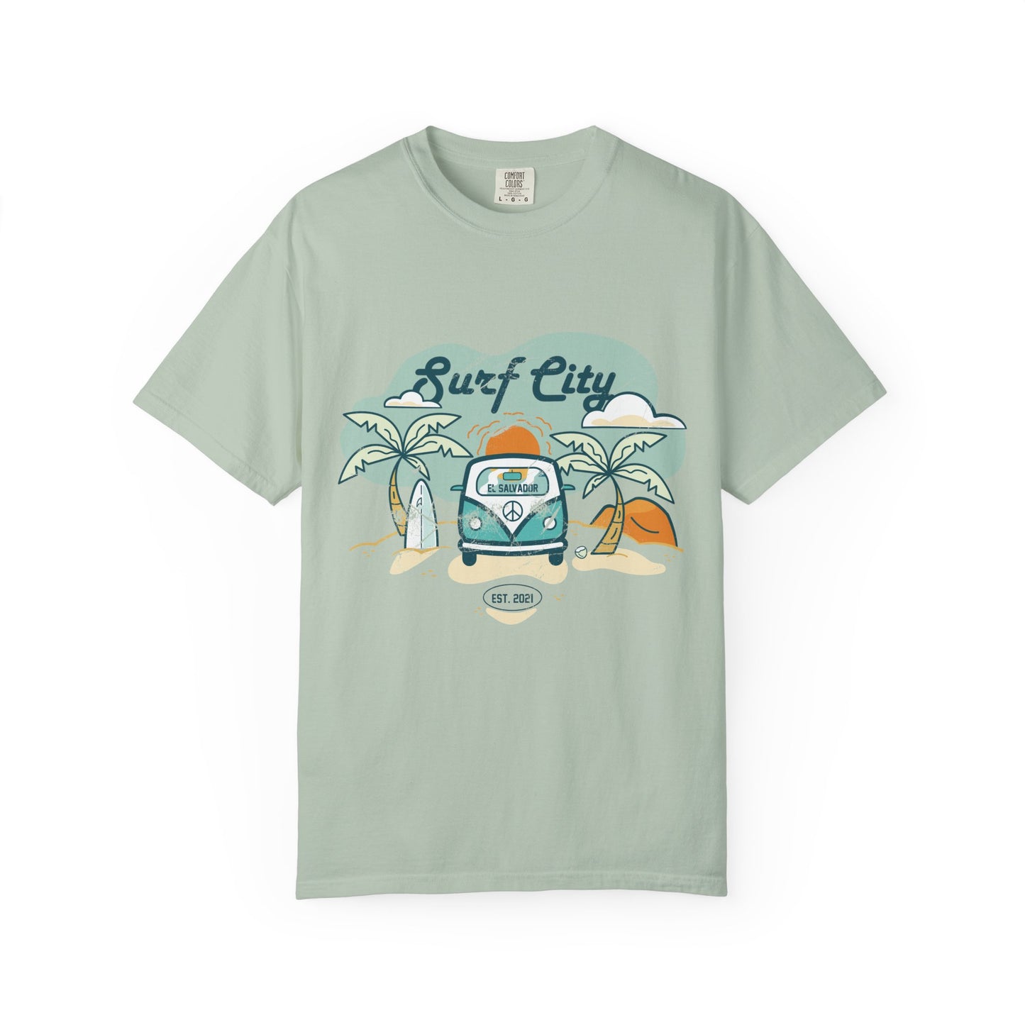 Surf City - El Salvador Unisex Garment-Dyed T-shirt