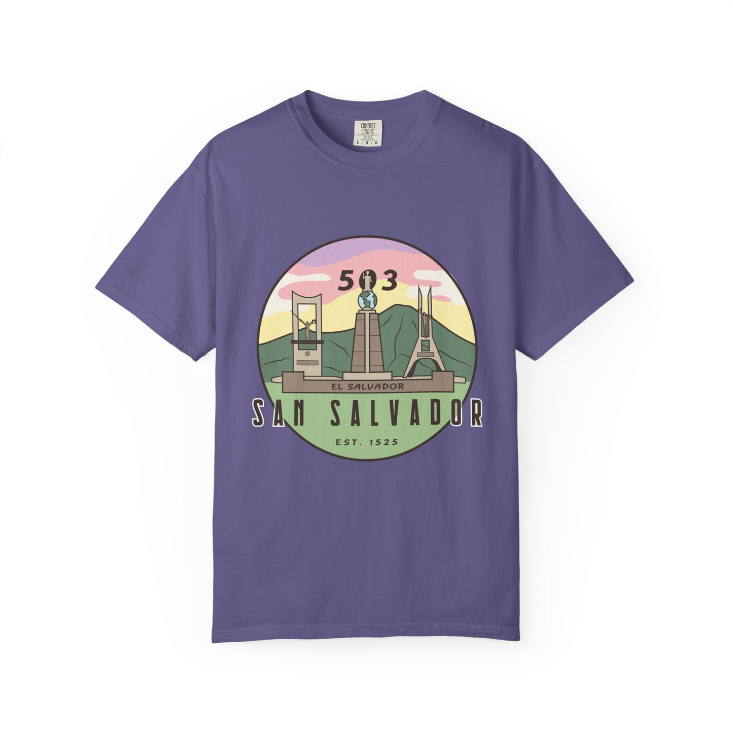 San Salvador 503 - El Salvador Unisex Garment-Dyed T-shirt
