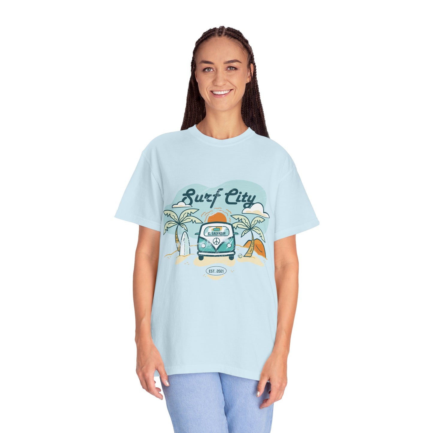 Surf City - El Salvador Unisex Garment-Dyed T-shirt