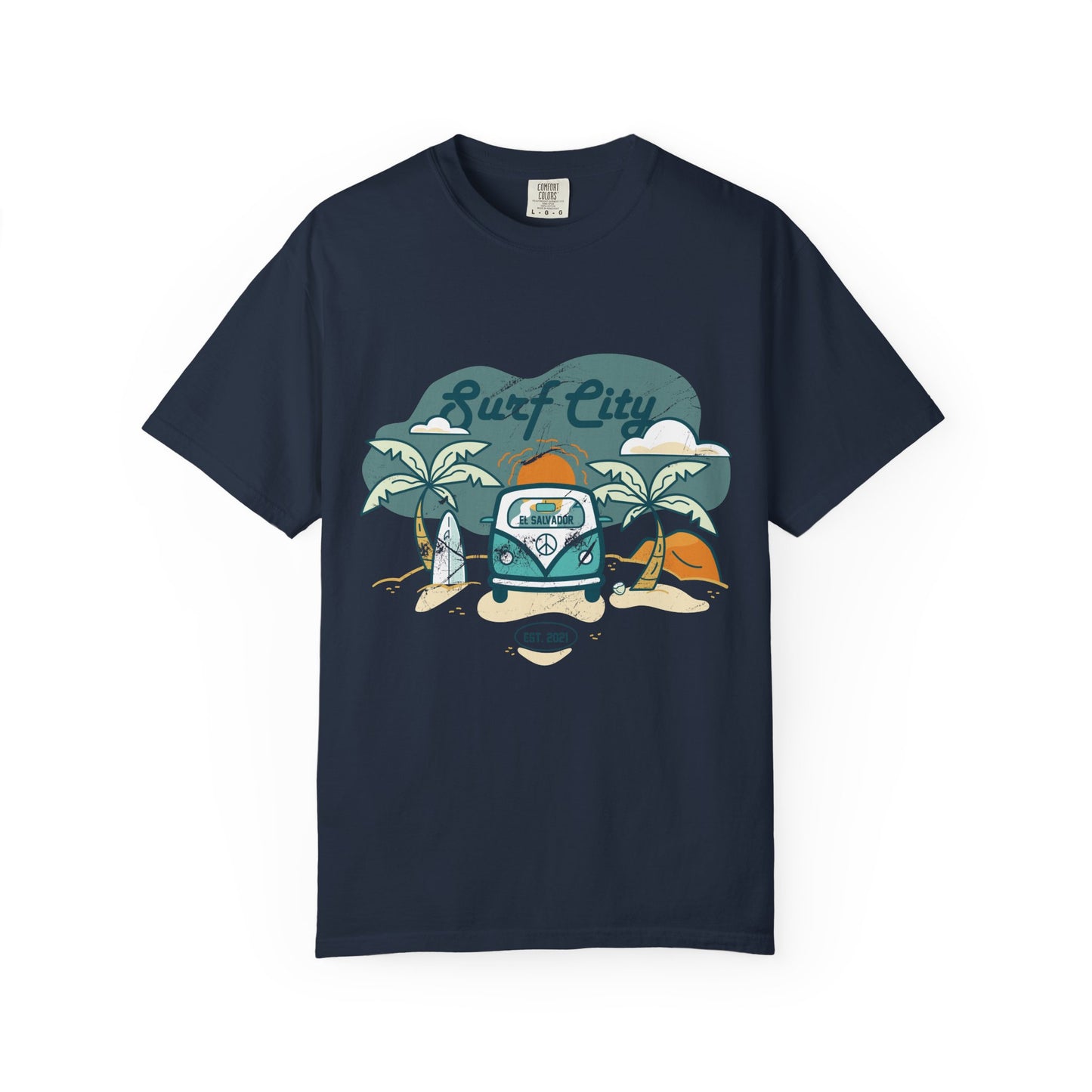 Surf City - El Salvador Unisex Garment-Dyed T-shirt