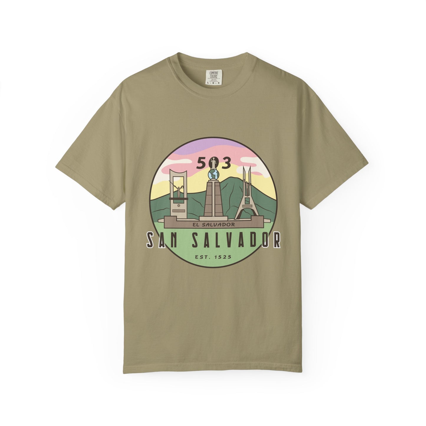 San Salvador 503 - El Salvador Unisex Garment-Dyed T-shirt