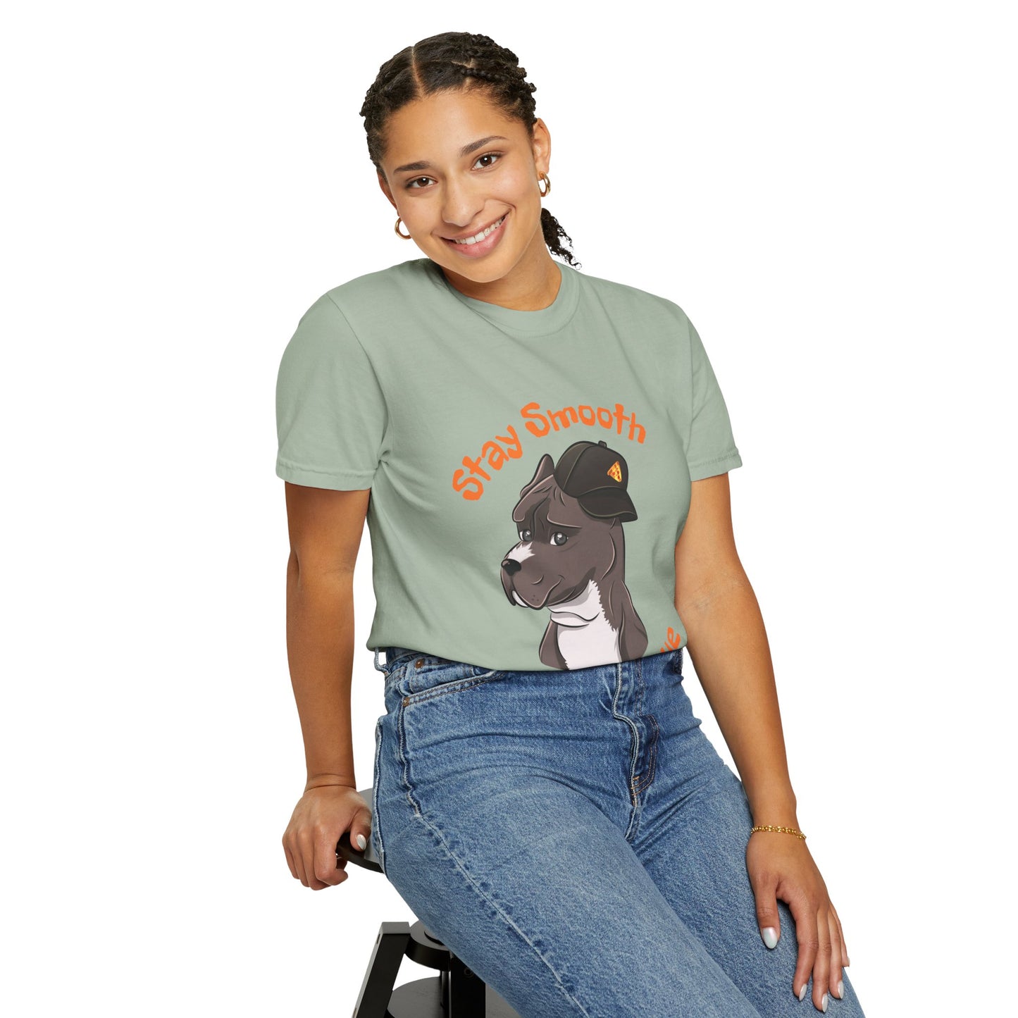 “Stay Smooth, Stay True” Pitbull - Unisex Garment-Dyed T-shirt
