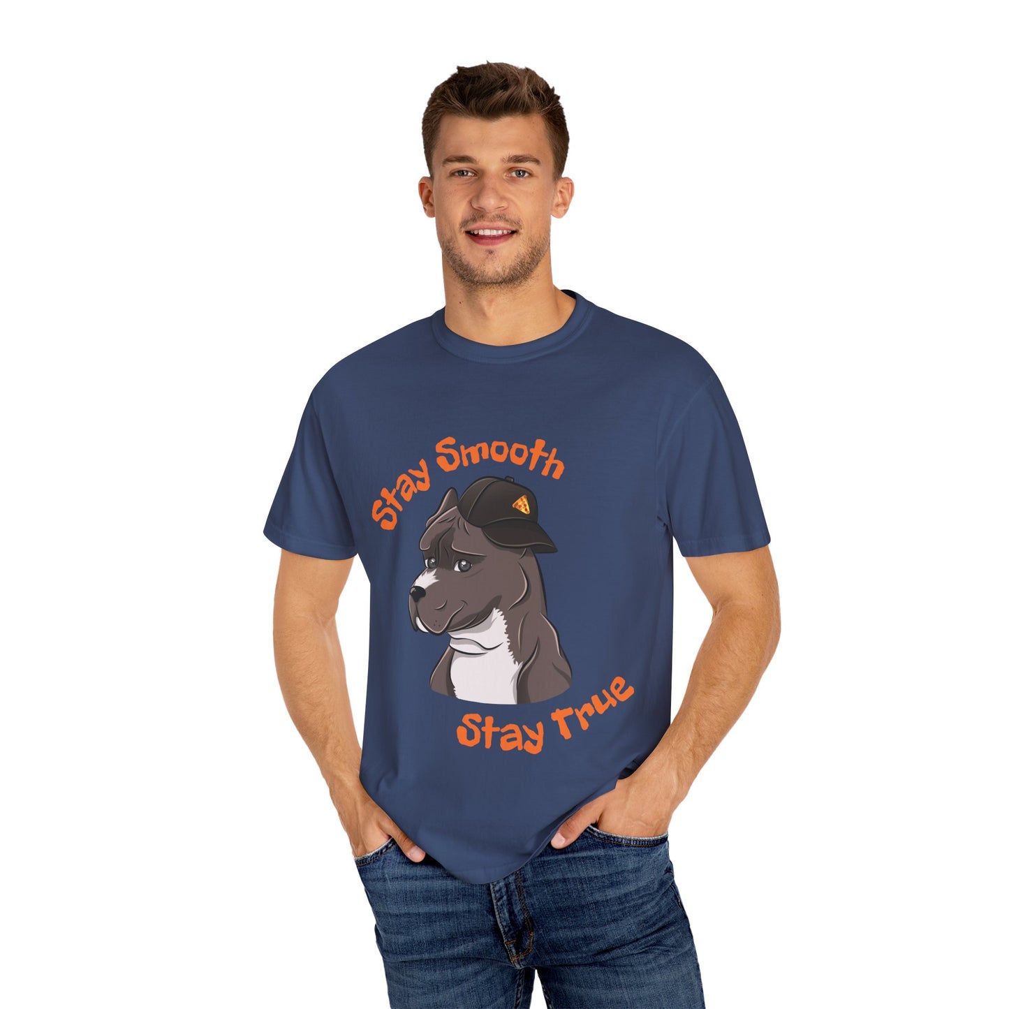 “Stay Smooth, Stay True” Pitbull - Unisex Garment-Dyed T-shirt