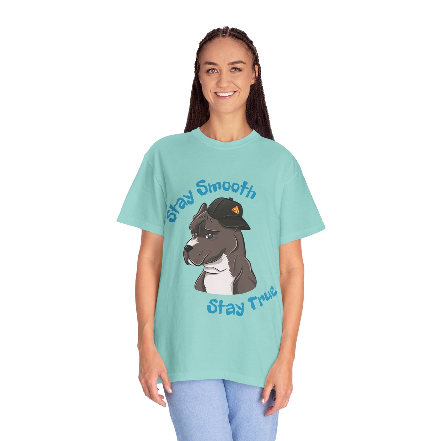 “Stay Smooth, Stay True” Pitbull - Unisex Garment-Dyed T-shirt