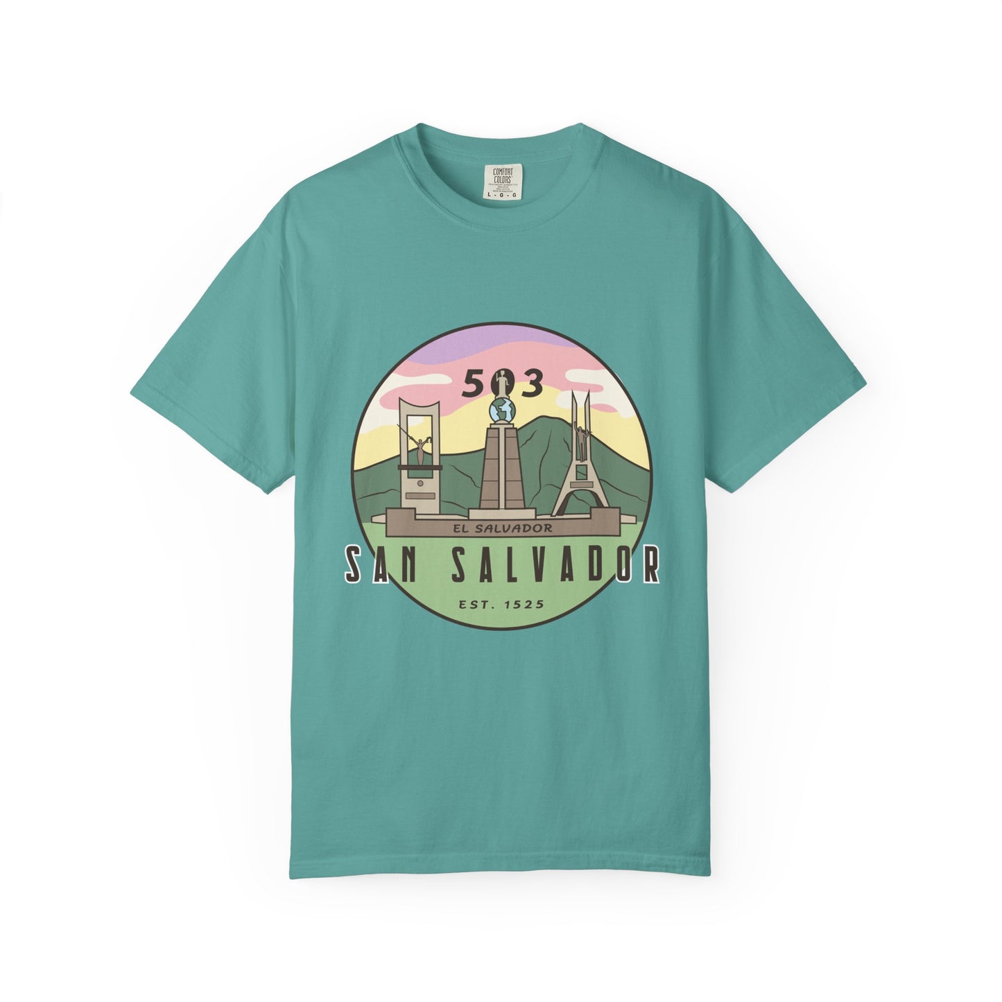 San Salvador 503 - El Salvador Unisex Garment-Dyed T-shirt