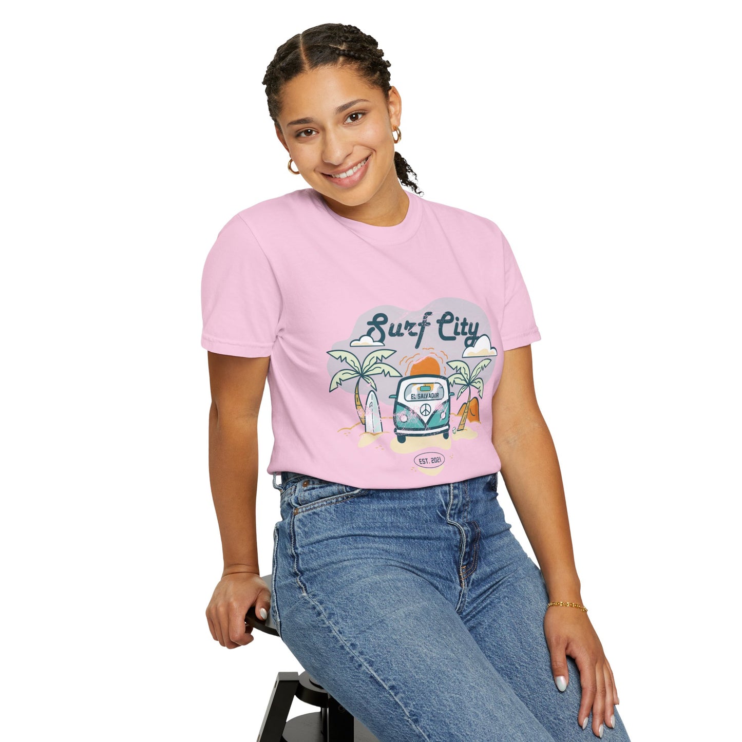 Surf City - El Salvador Unisex Garment-Dyed T-shirt