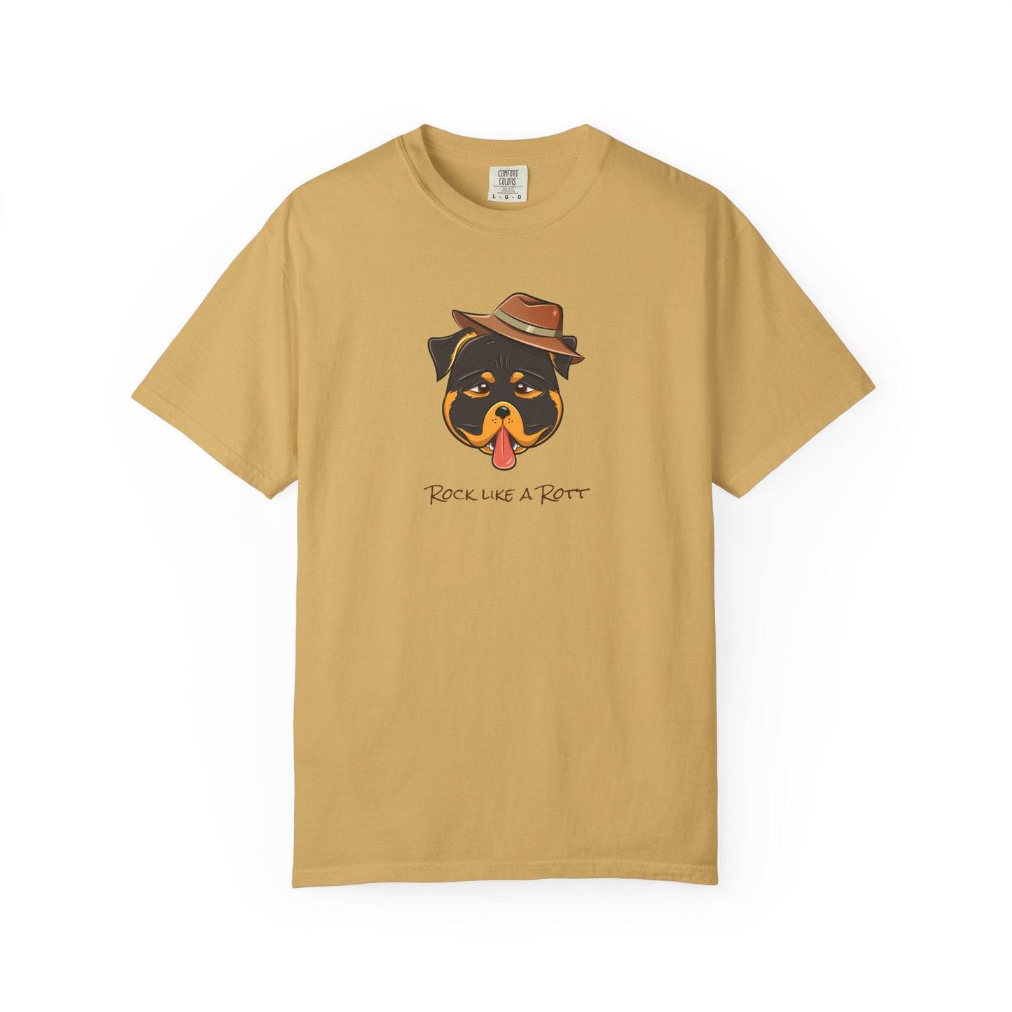 “Rock like a Rott” Rottweiler - Unisex Garment-Dyed T-shirt