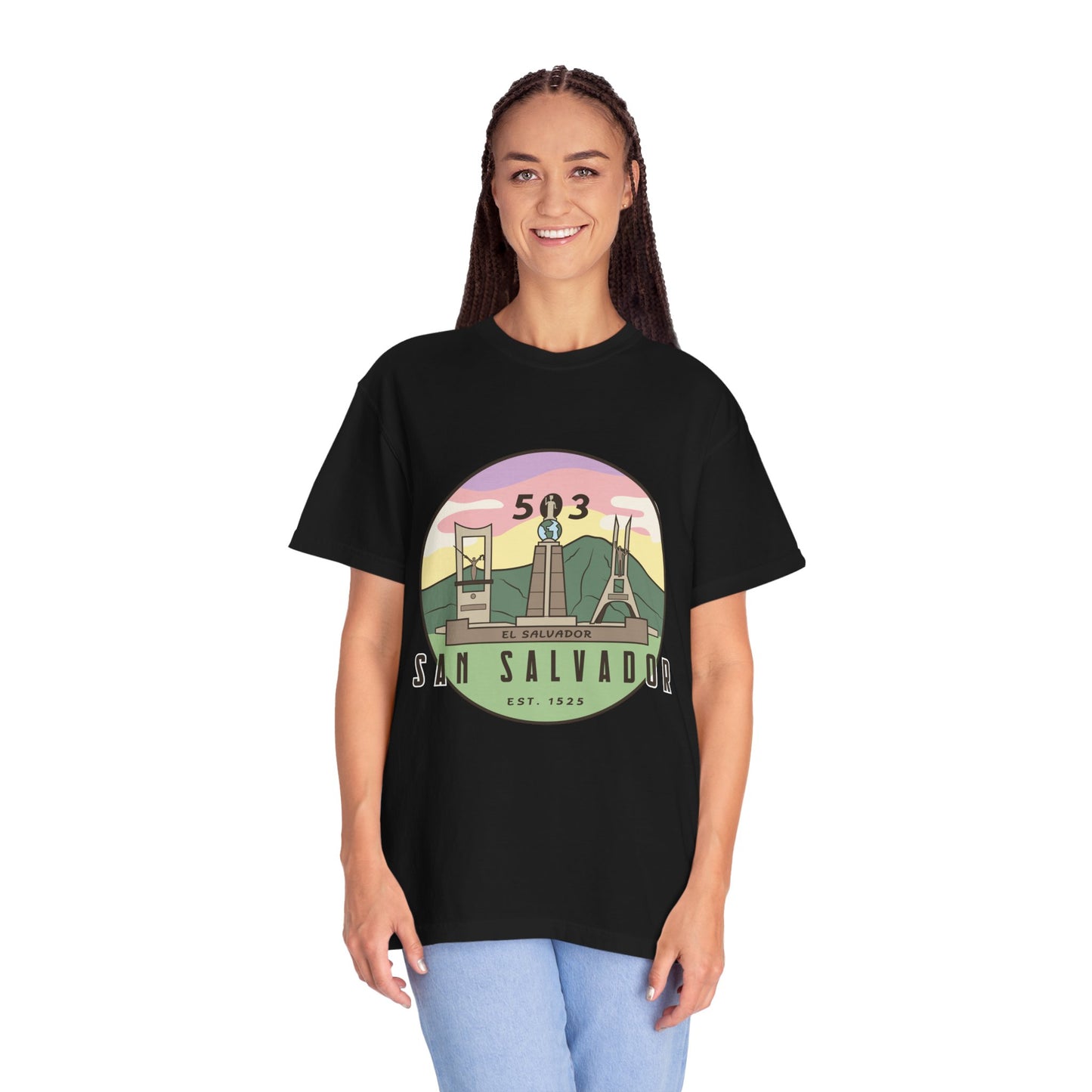 San Salvador 503 - El Salvador Unisex Garment-Dyed T-shirt