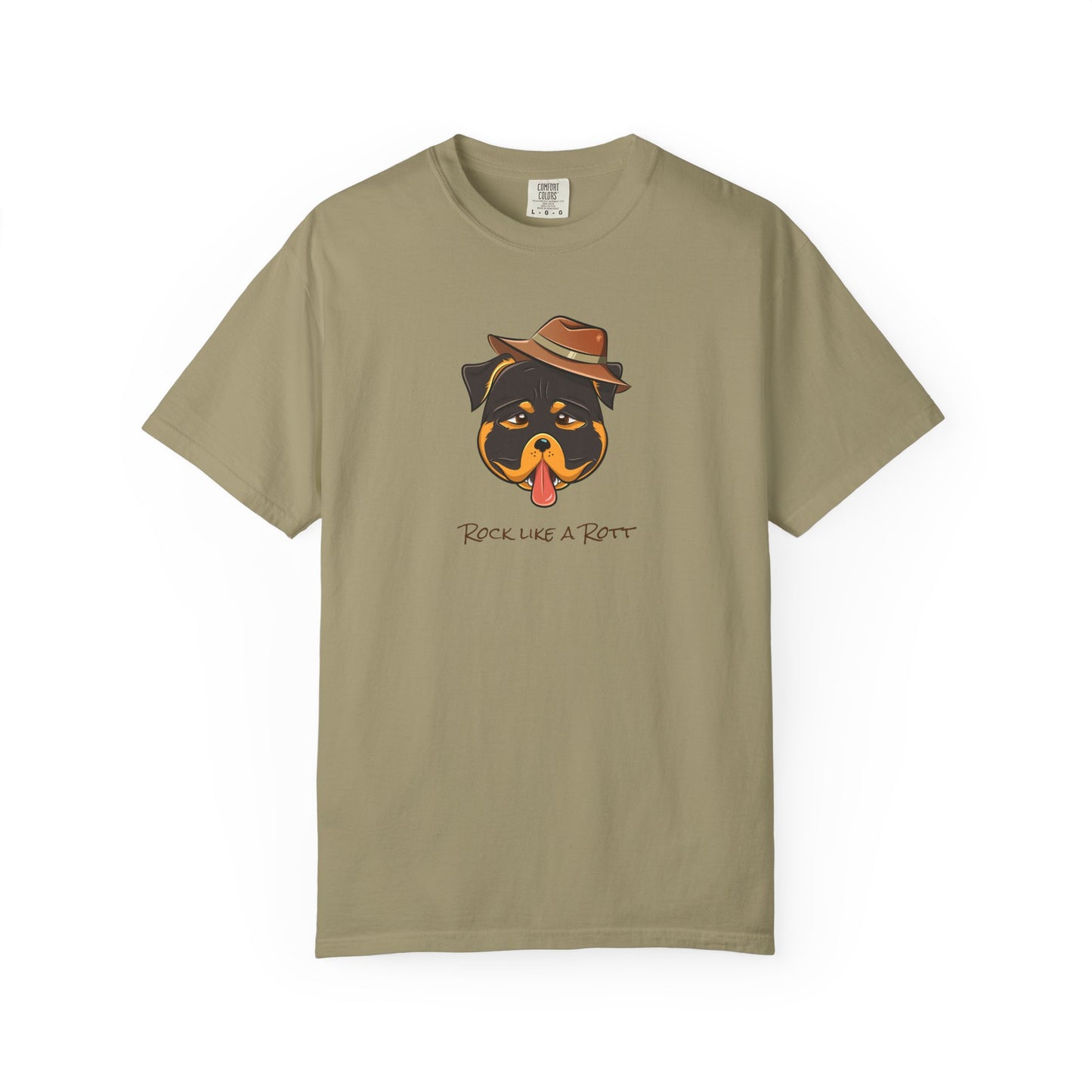 “Rock like a Rott” Rottweiler - Unisex Garment-Dyed T-shirt
