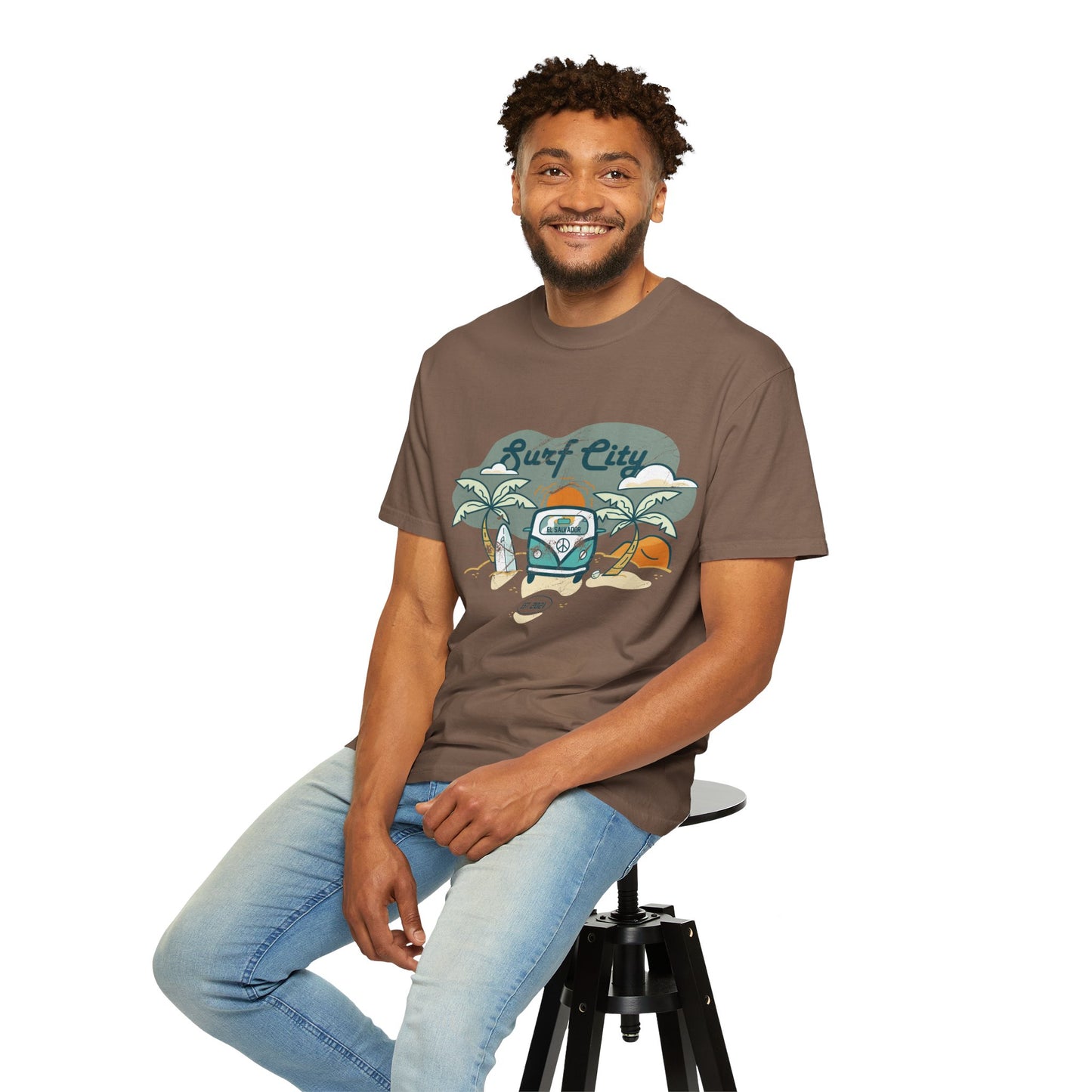 Surf City - El Salvador Unisex Garment-Dyed T-shirt