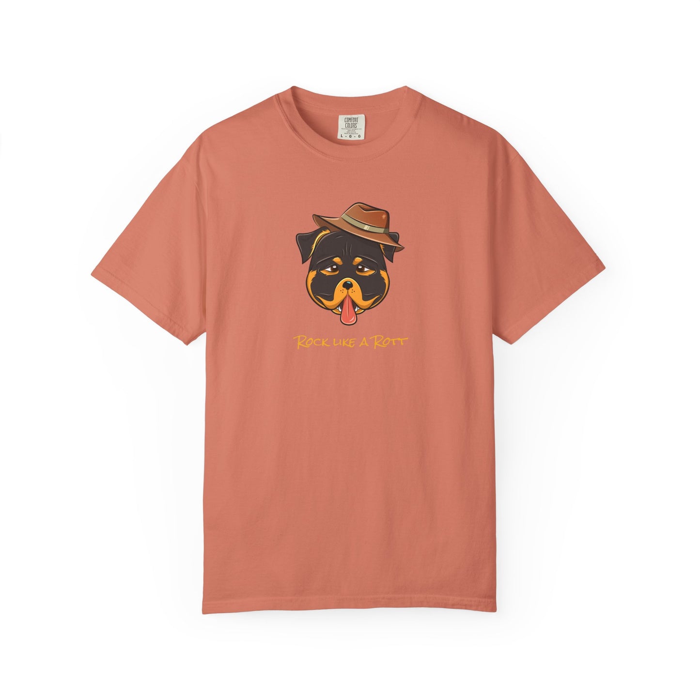 “Rock like a Rott” Rottweiler - Unisex Garment-Dyed T-shirt