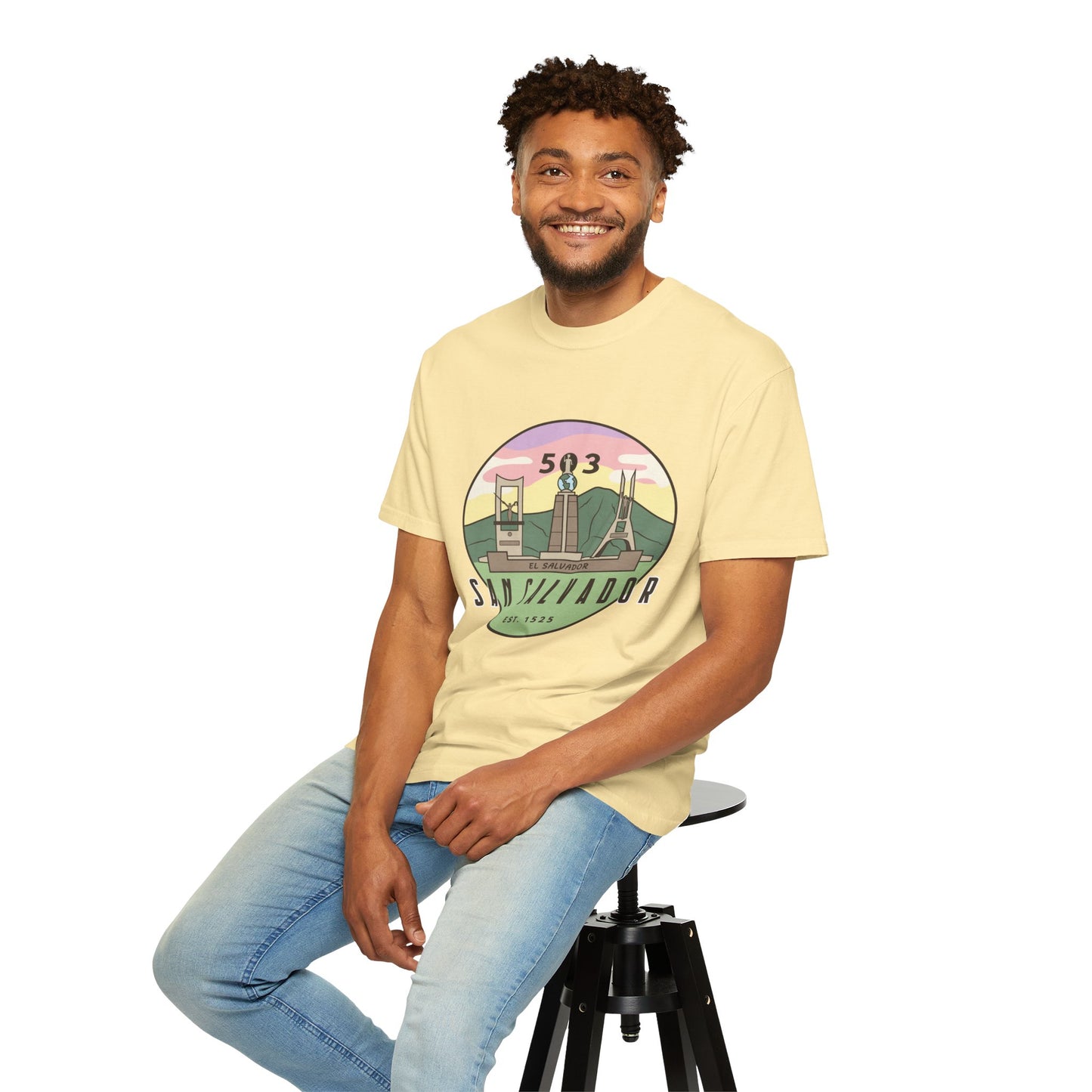 San Salvador 503 - El Salvador Unisex Garment-Dyed T-shirt