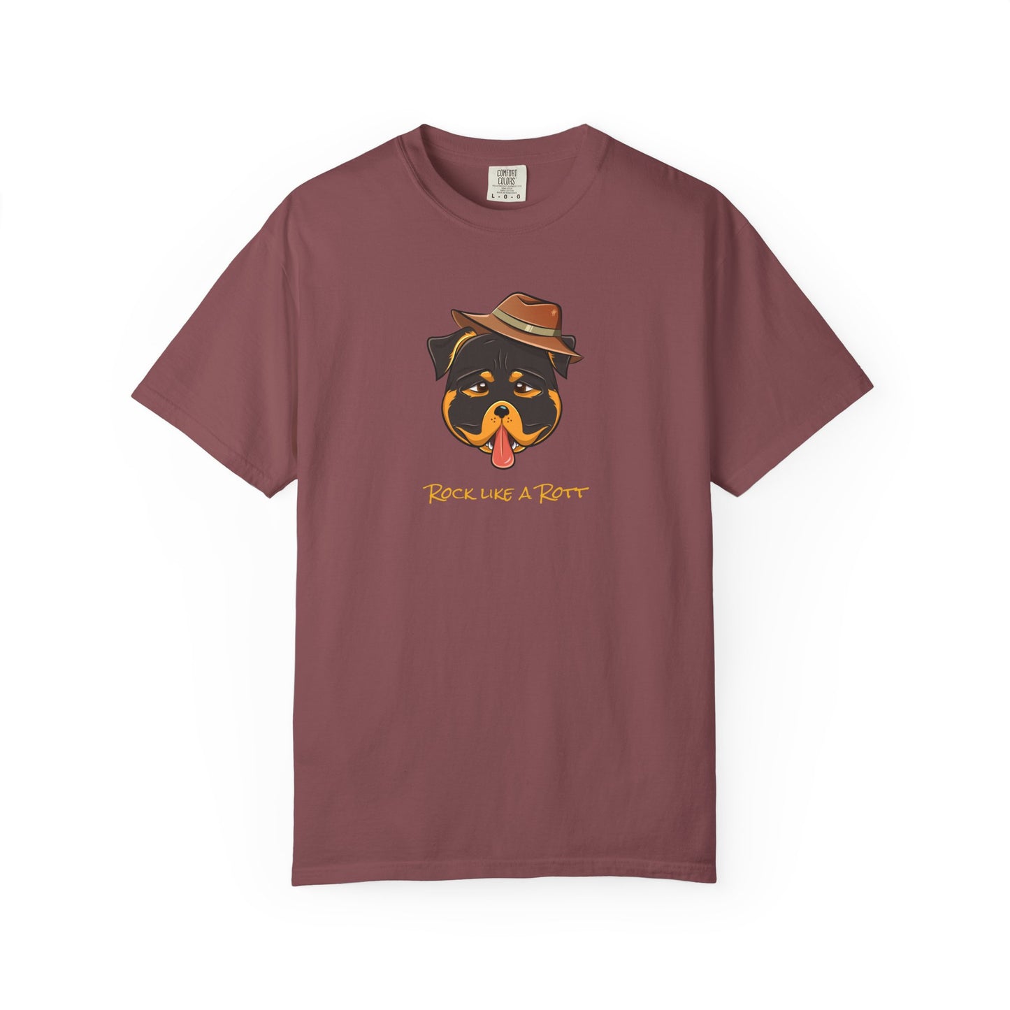 “Rock like a Rott” Rottweiler - Unisex Garment-Dyed T-shirt