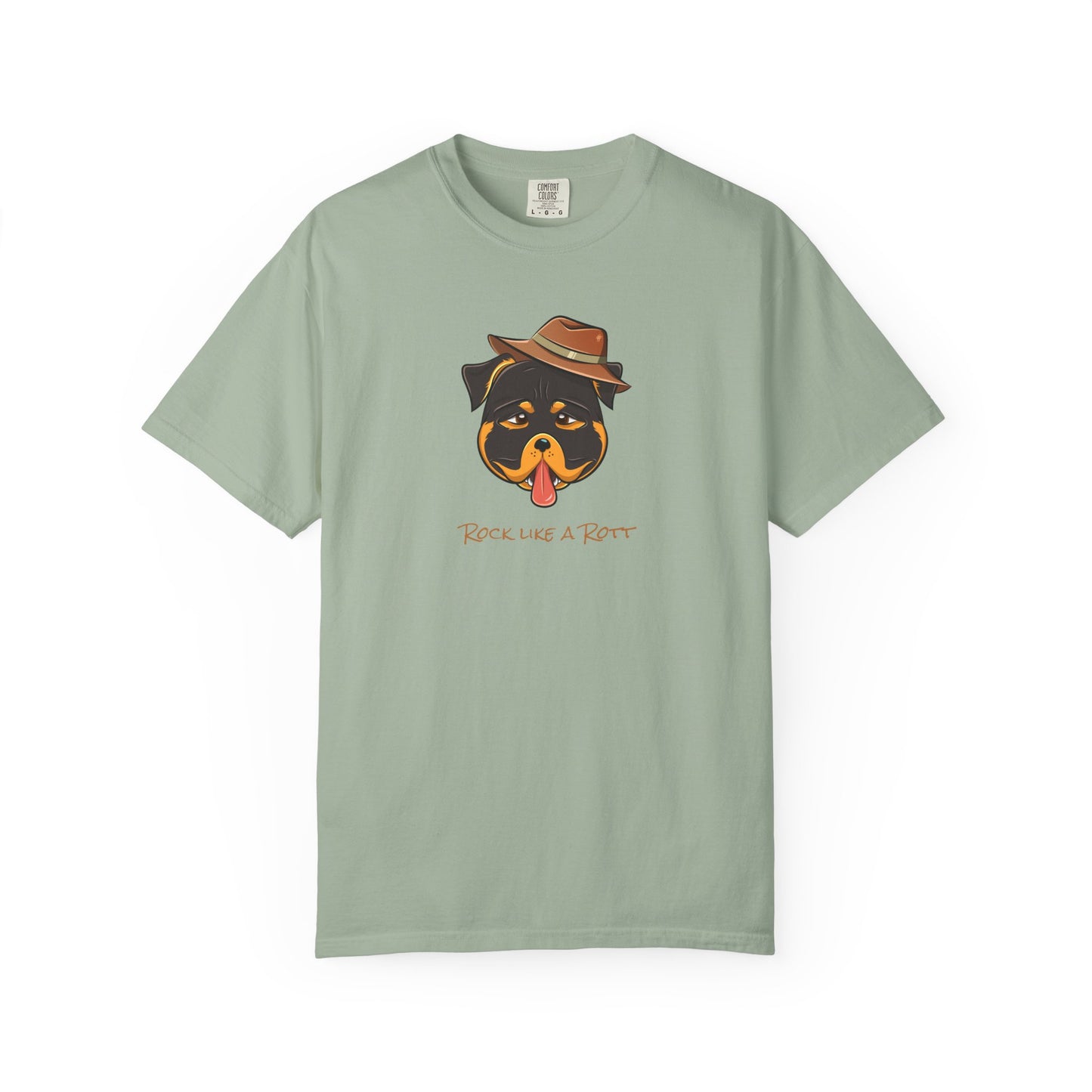 “Rock like a Rott” Rottweiler - Unisex Garment-Dyed T-shirt