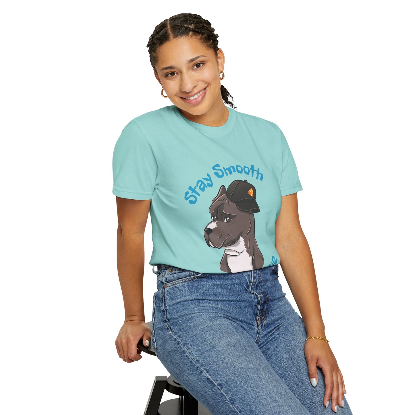 “Stay Smooth, Stay True” Pitbull - Unisex Garment-Dyed T-shirt